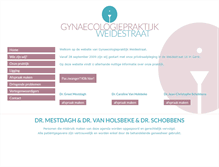 Tablet Screenshot of gynaecologiepraktijkweidestraat.be